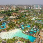 Vista de cima do Thermas dos Laranjais para quem está buscando opções sobre o que fazer em Olímpia