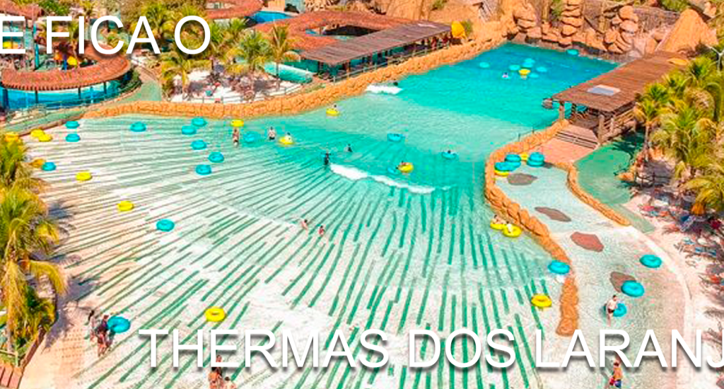 Imagem da piscina de ondas para quem deseja saber onde fica o Thermas dos Laranjais